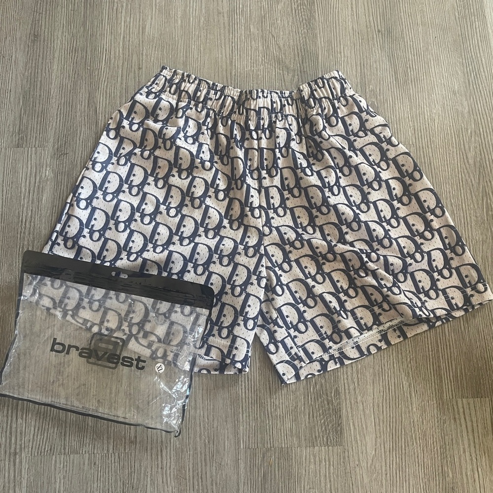 Bravest Studios Dark Blue Dior Mesh Shorts - Picture 3 of 3